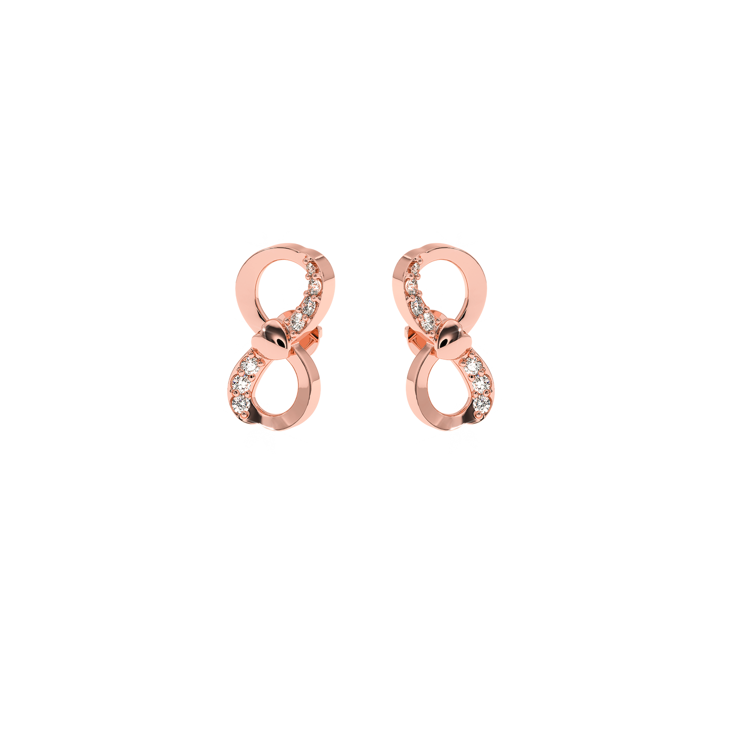 0.13 CT Infinity Loop Lab Diamond Earrings | Chic Gift Idea